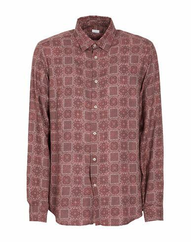 8 By Yoox Regular Fit Shirt Man Shirt Burgundy Viscose Cover