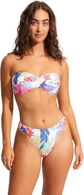 Seafolly Under The Sea Twist Bandeau (White) Women's Swimwear Cover