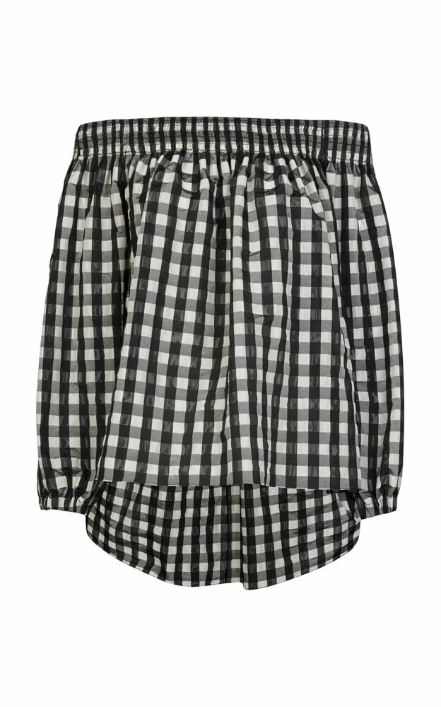 ALAA - Off-The-Shoulder Gingham Top - Print Cover