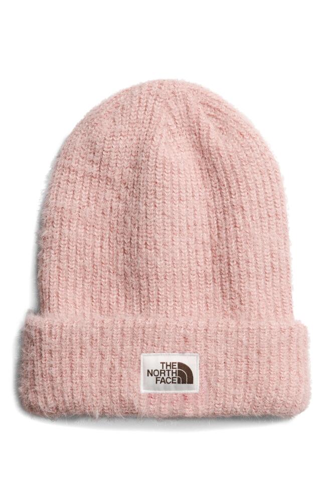 The North Face Salty Bae Knit Beanie in Pink Moss Cover