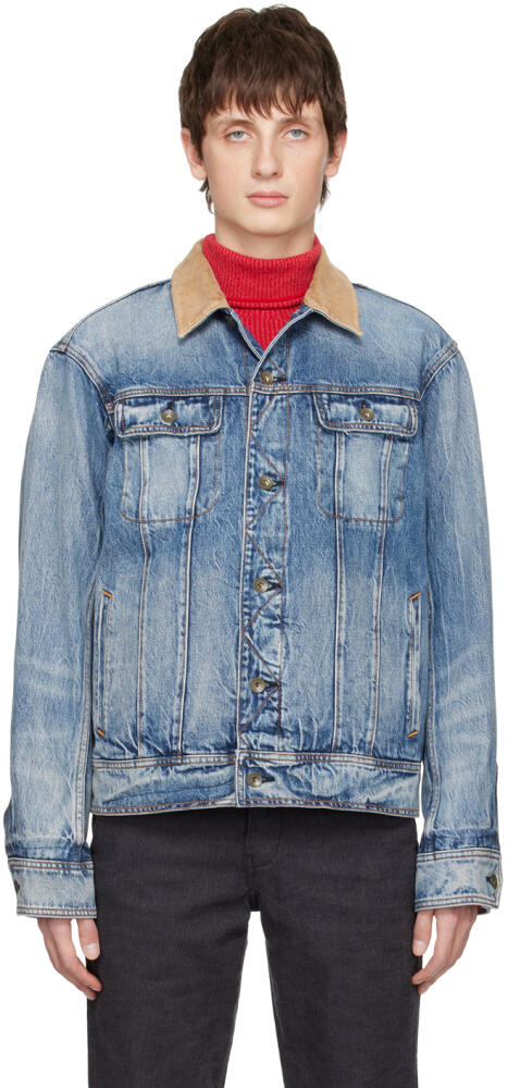 rag & bone Blue Eli Trucker Denim Jacket Cover