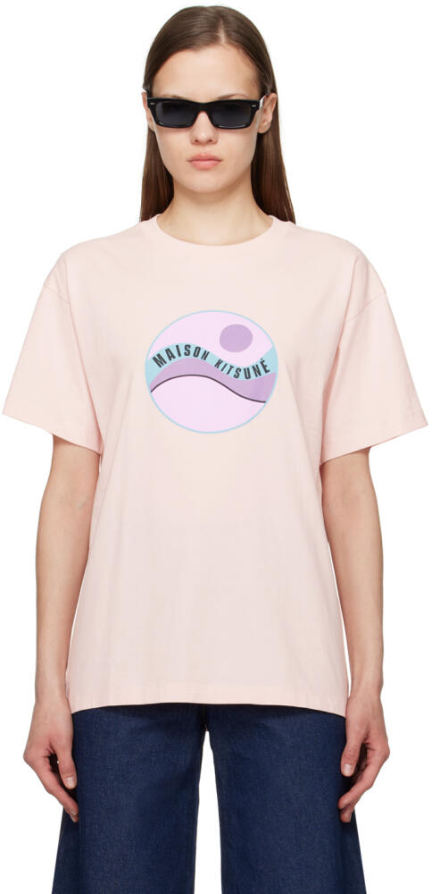 Maison Kitsuné Pink Pop Wave T-Shirt Cover