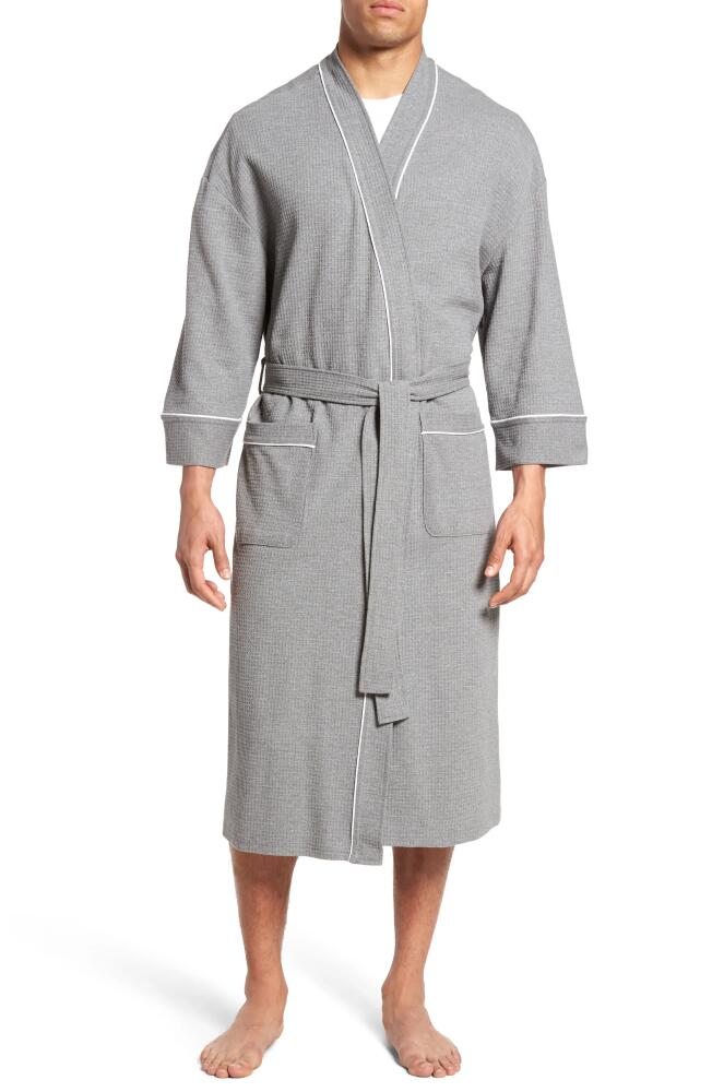 Majestic International Waffle Knit Robe in Fog Cover