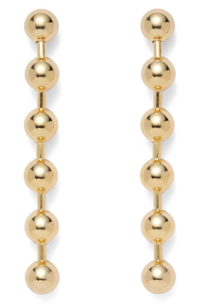 Lady Grey Ball Chain Linear Drop Earrings in Gold Cover