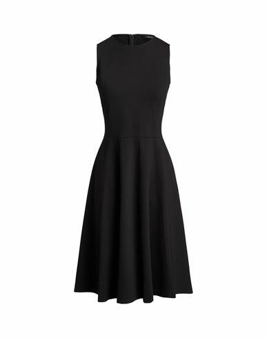 Lauren Ralph Lauren Ponte Fit-and-flare Dress Woman Midi dress Black Viscose, Nylon, Elastane Cover