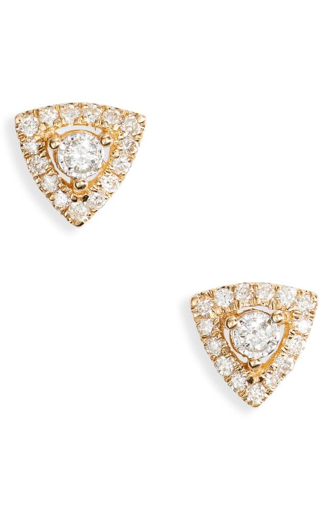 Dana Rebecca Designs Ava Bea Triangle Stud Earrings in Yellow Gold Cover