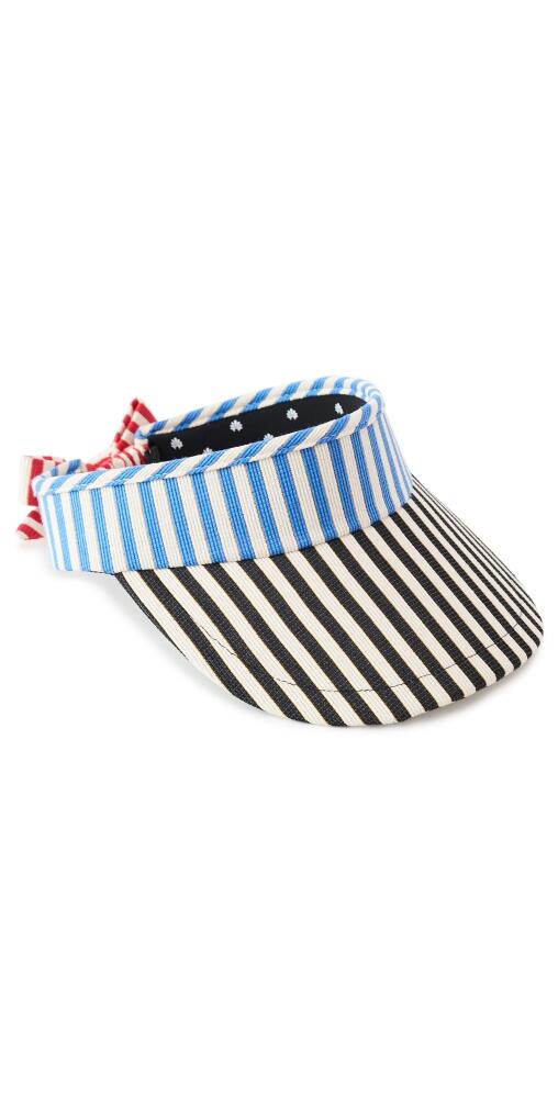 Lele Sadoughi Bow Tie Visor Stripe Cover