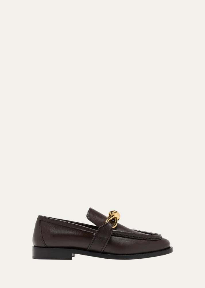 Bottega Veneta Astaire Metallic Knot Leather Loafers Cover