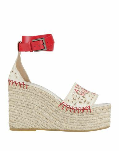 Valentino Garavani Woman Espadrilles Beige Textile fibers, Leather Cover