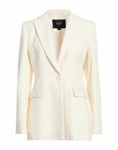 Seventy Sergio Tegon Woman Blazer Ivory Cotton, Linen Cover