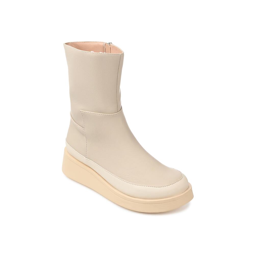 Journee Collection Cristen Wedge Bootie | Women's | Cream Cover