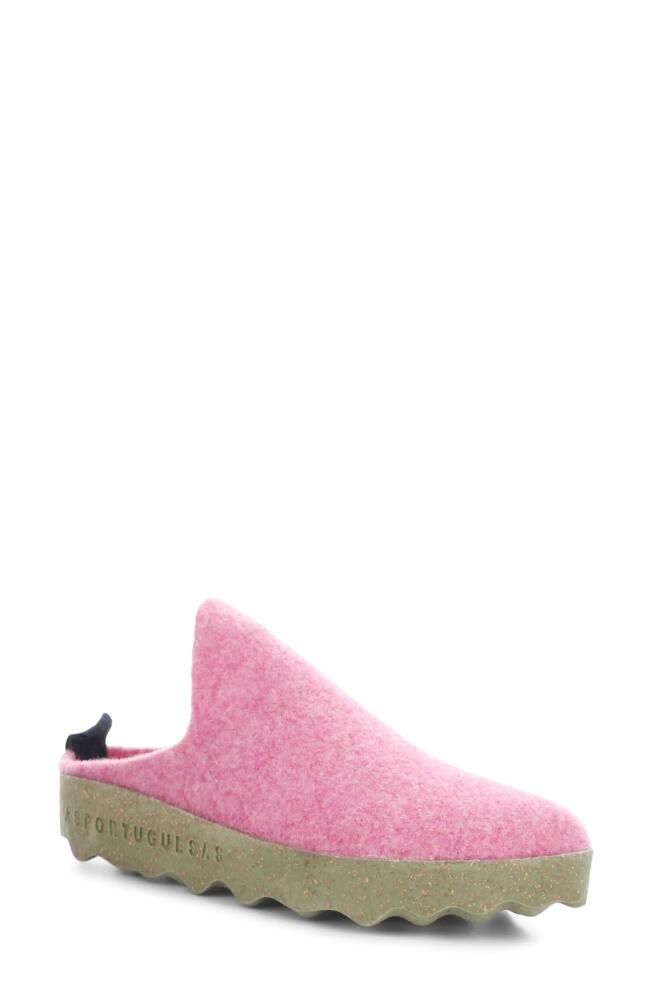 Asportuguesas by Fly London Fly London Come Sneaker Mule in Pink Tweed/Felt Cover