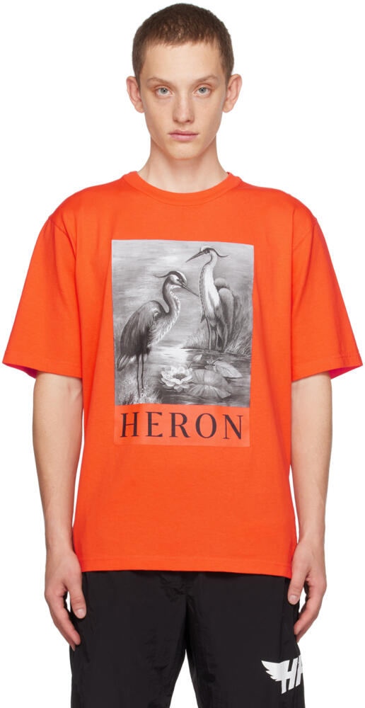 Heron Preston Orange 'Heron' T-Shirt Cover