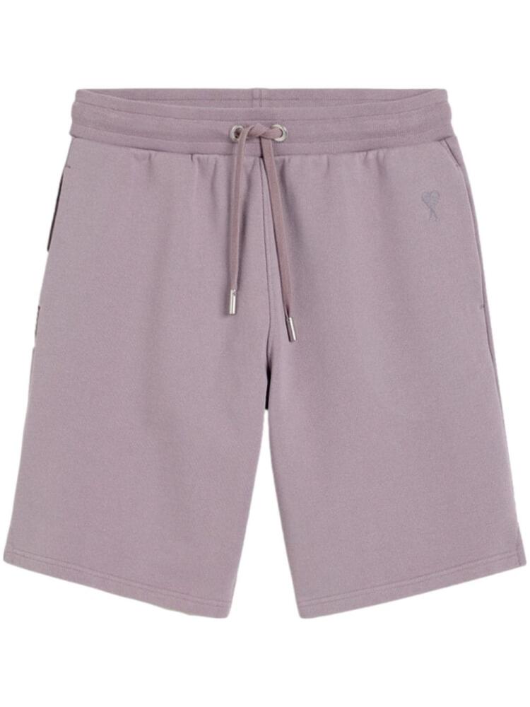 AMI Paris Ami De Coeur drawstring shorts - Purple Cover