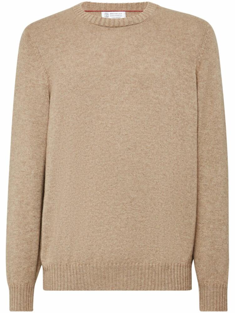 Brunello Cucinelli crewneck cashmere jumper - Neutrals Cover