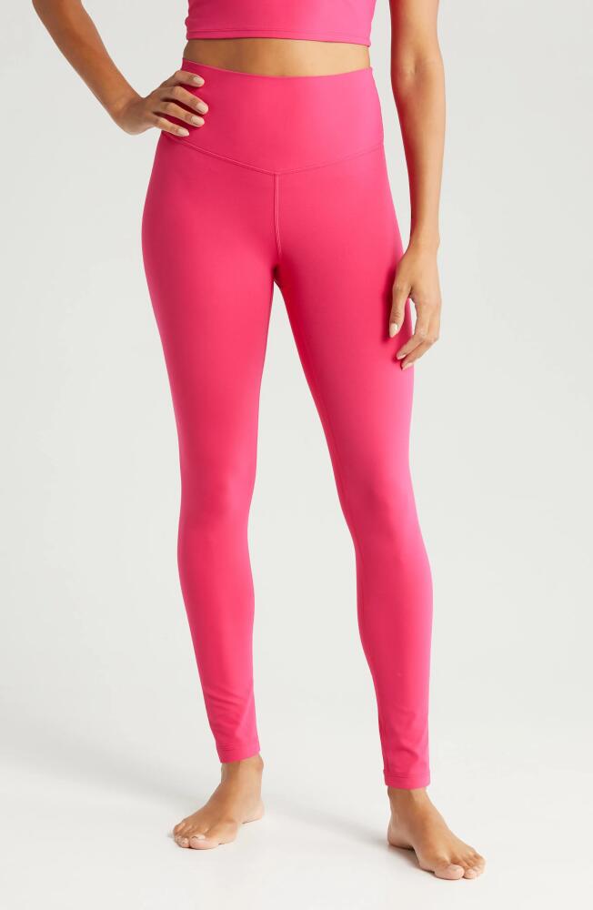 zella Studio Luxe High Waist 7/8 Leggings in Pink Bright Cover