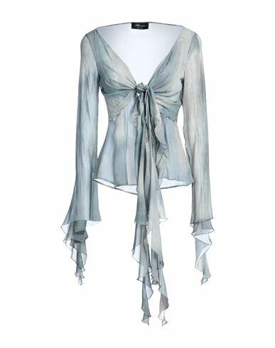 Blumarine Woman Shirt Pastel blue Silk Cover