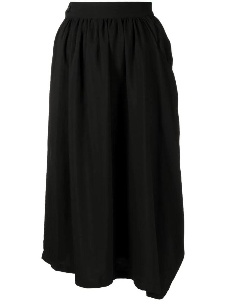 Yohji Yamamoto draped pocket high-waisted skirt - Black Cover