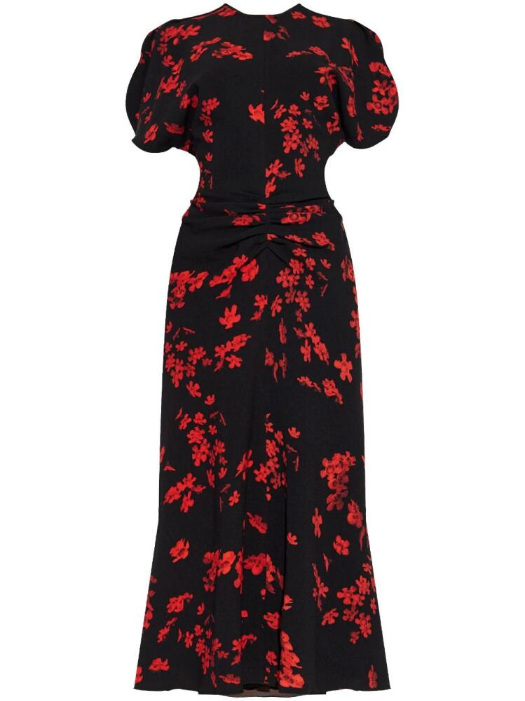 Victoria Beckham floral midi dress - Black Cover