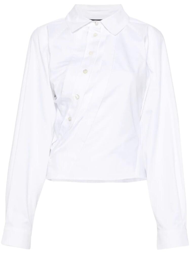 Jade Cropper asymmetric cotton shirt - White Cover