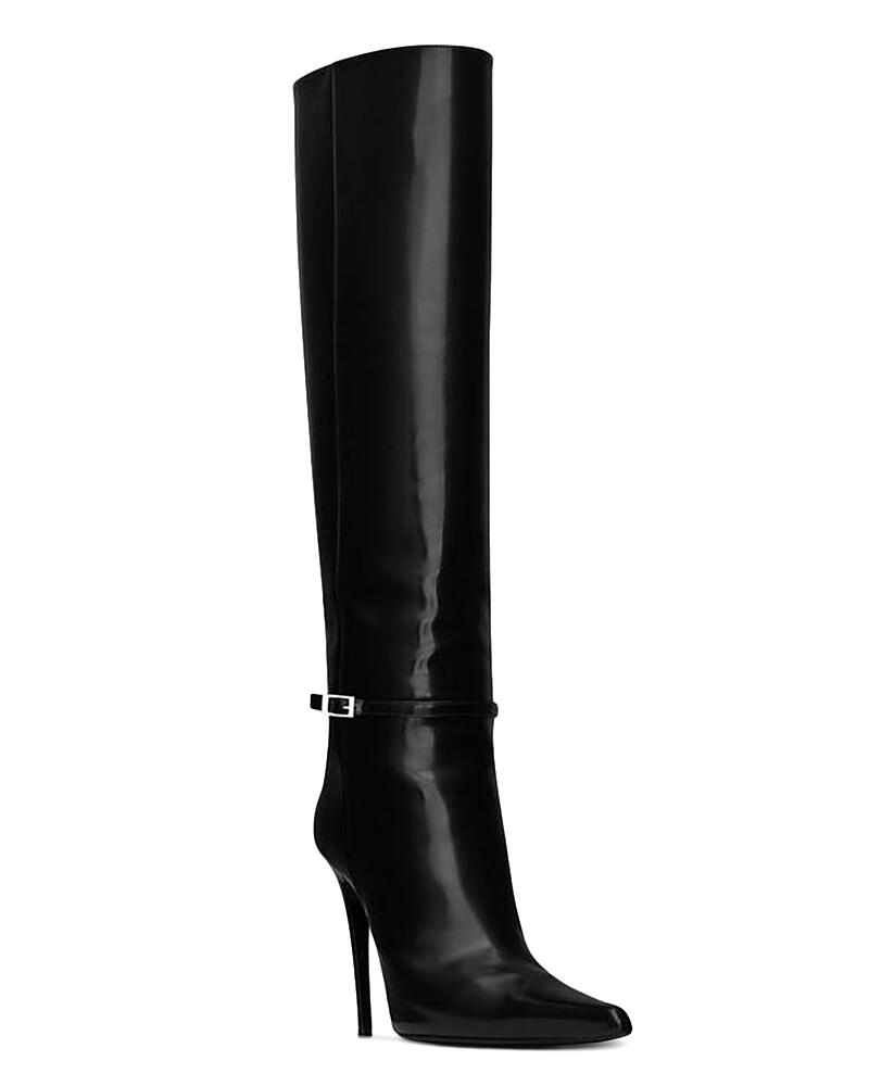 Saint Laurent Vendome Boots in Glazed Leather Cover