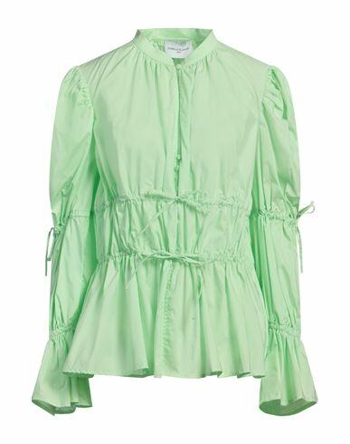 Isabelle Blanche Paris Woman Shirt Light green Cotton Cover