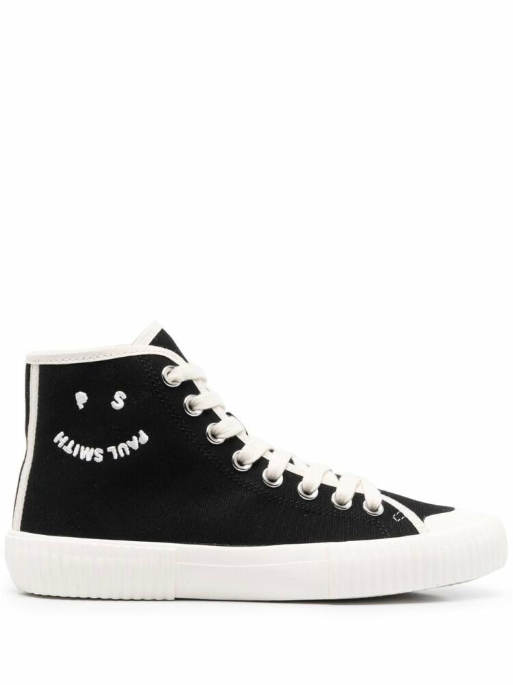 Paul Smith embroidered-logo lace-up sneakers - Black Cover