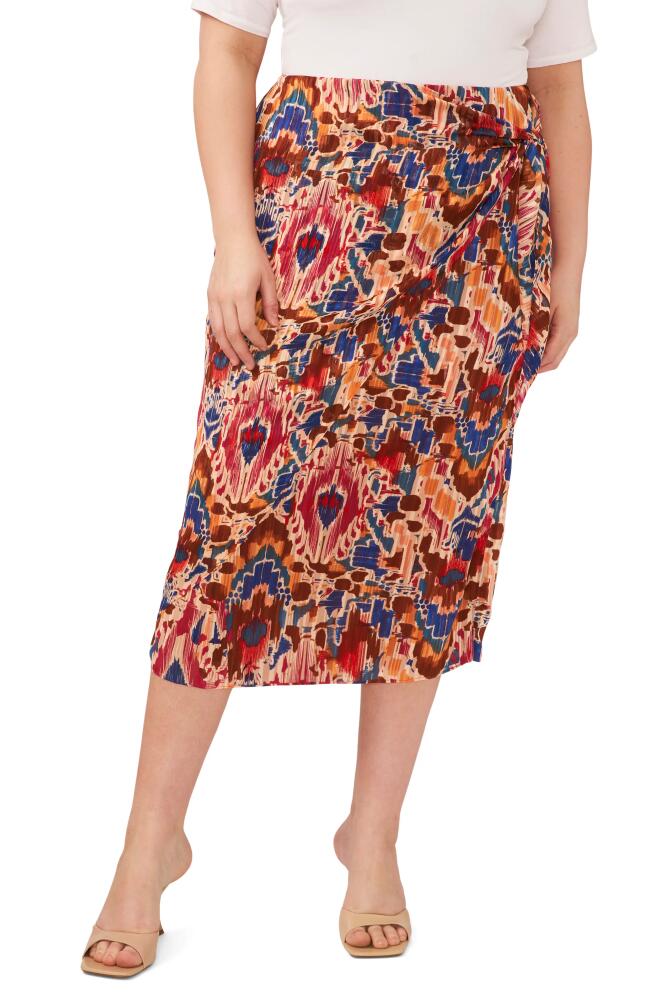 Vince Camuto Print Side Tie Skirt in Chili Oil Cover