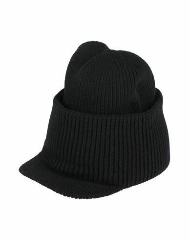 Laneus Man Hat Black Virgin Wool Cover