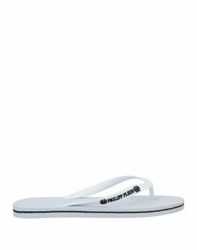 Philipp Plein Man Thong sandal White Plastic Cover