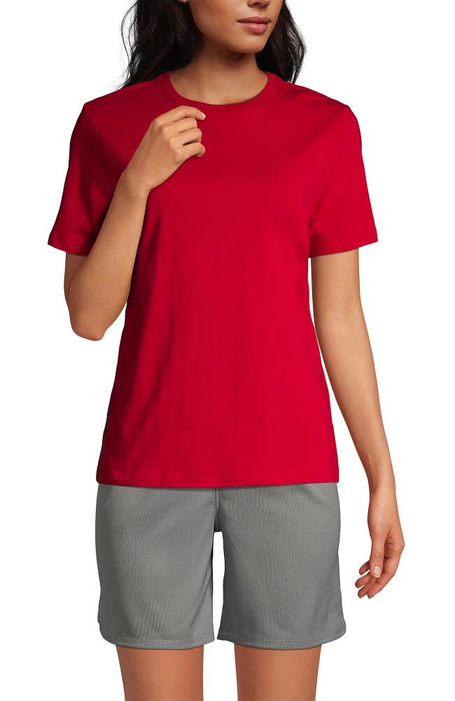 Lands' End School Uniform Tall Short Sleeve Feminine Fit Essential T-shirt in Red Cover