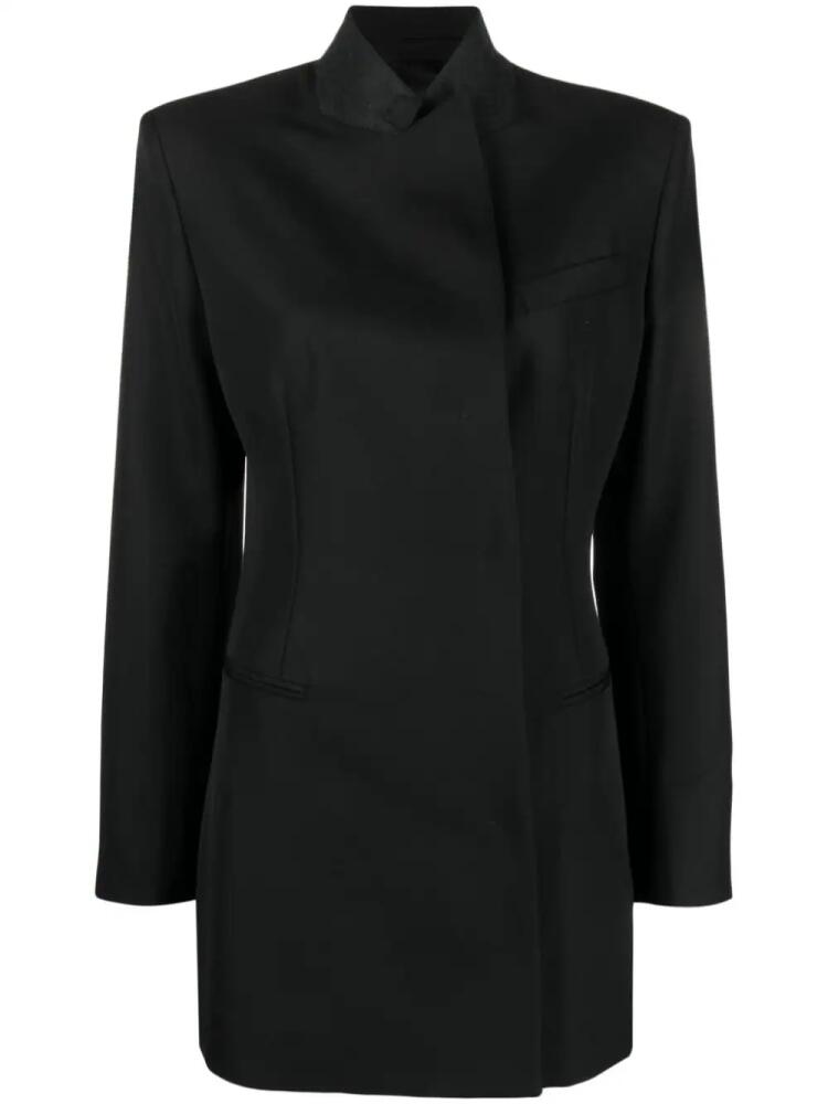 ARMARIUM no-lapels virgin wool blazer - Black Cover