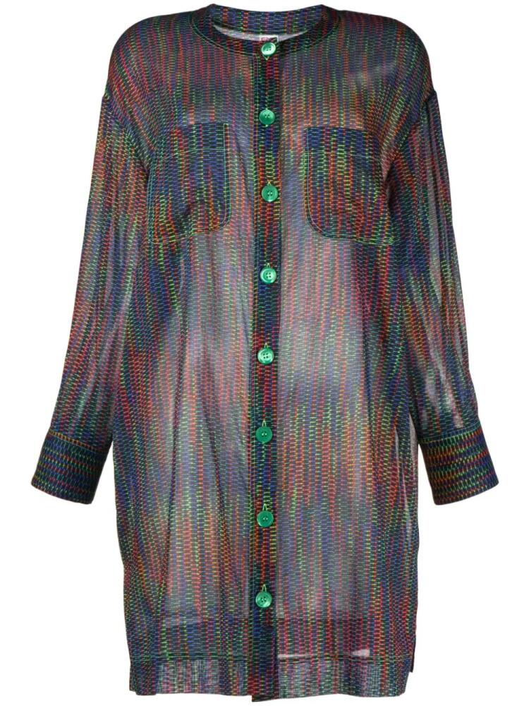 ERES Fusion long-length cotton shirt - Blue Cover