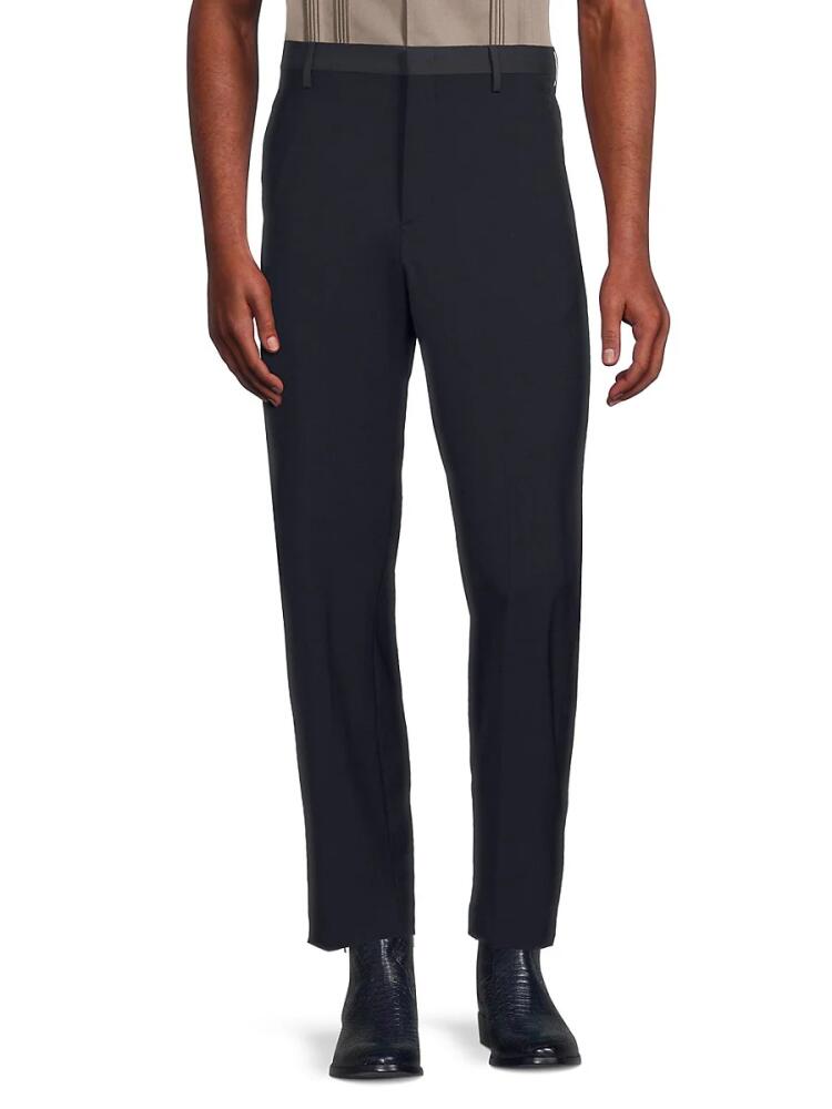 Valentino Men's Pantalone Wool Blend Pants - Navy Ferro Cover