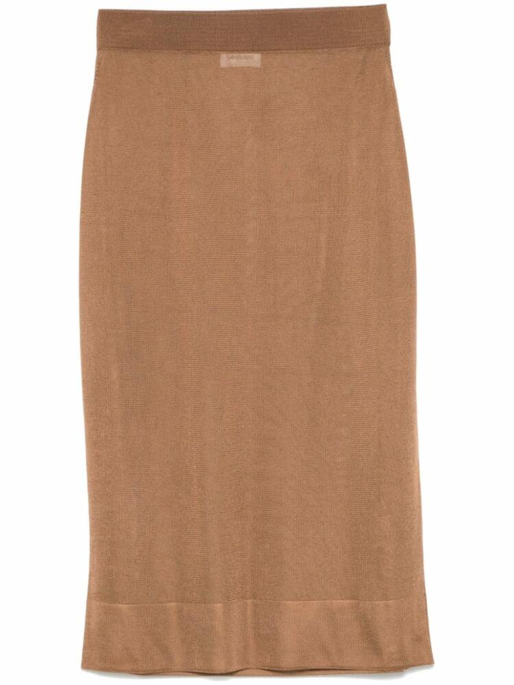 Saint Laurent knitted midi skirt - Brown Cover