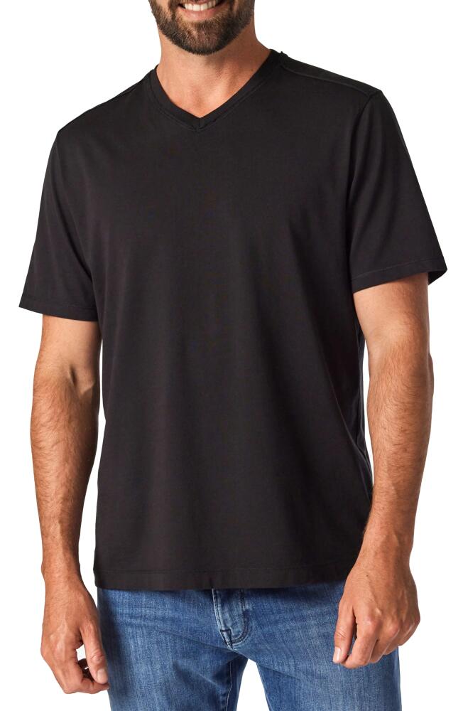 34 Heritage Deconstructed V-Neck Pima Cotton T-Shirt in Black Cover