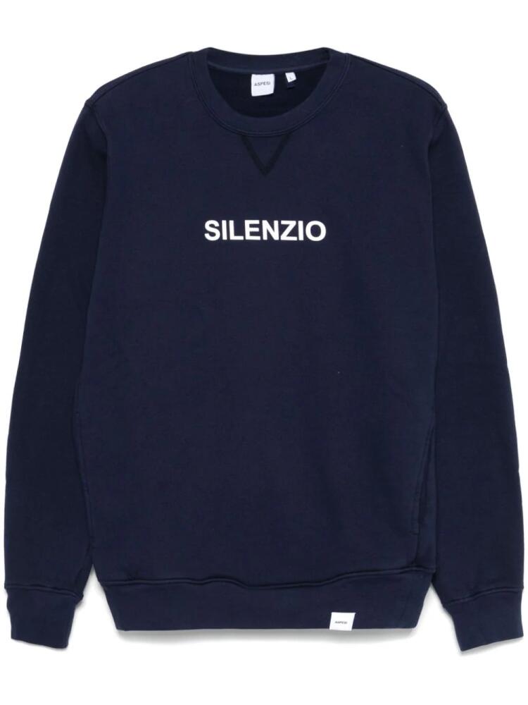 ASPESI Silenzio sweatshirt - Blue Cover