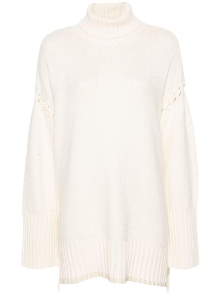 Gestuz Georgiaz lace-up trim jumper - Neutrals Cover