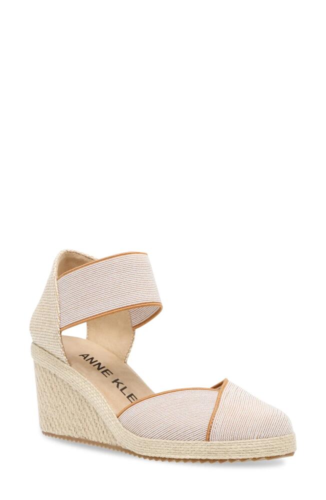 Anne Klein Zoey Wedge Sandal in Natural Cover