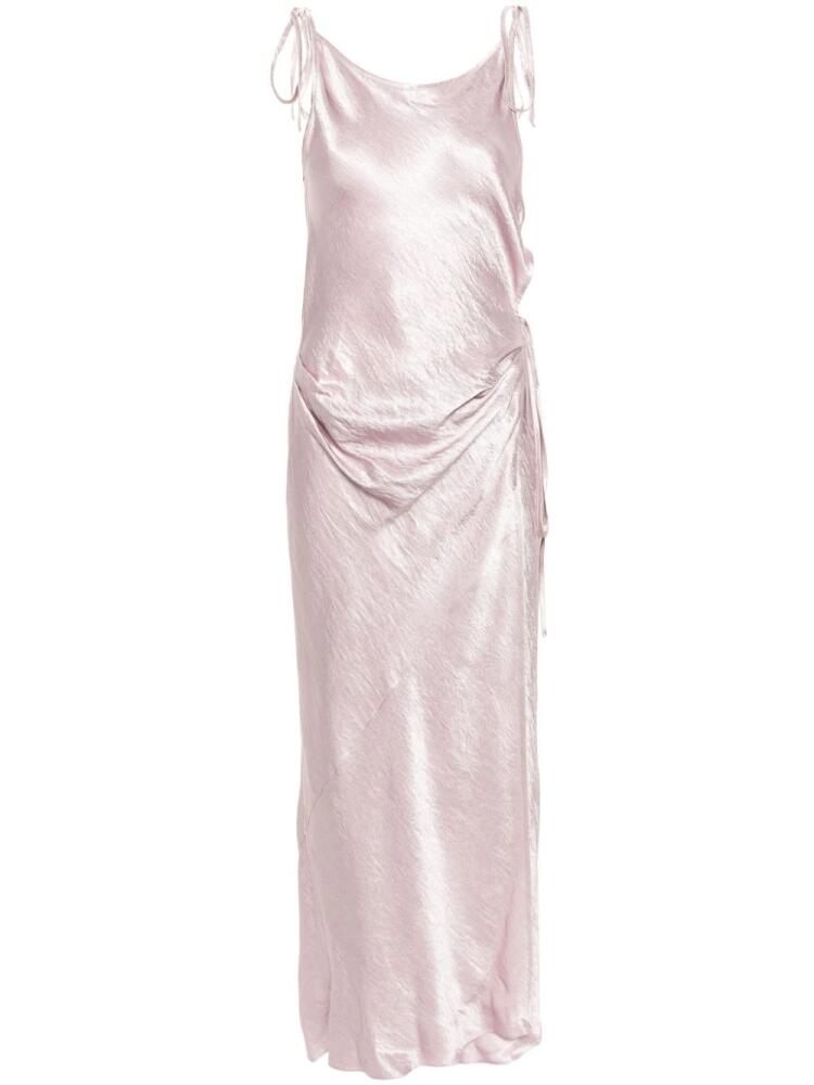 Acne Studios satin-finish wrap maxi dress - Pink Cover