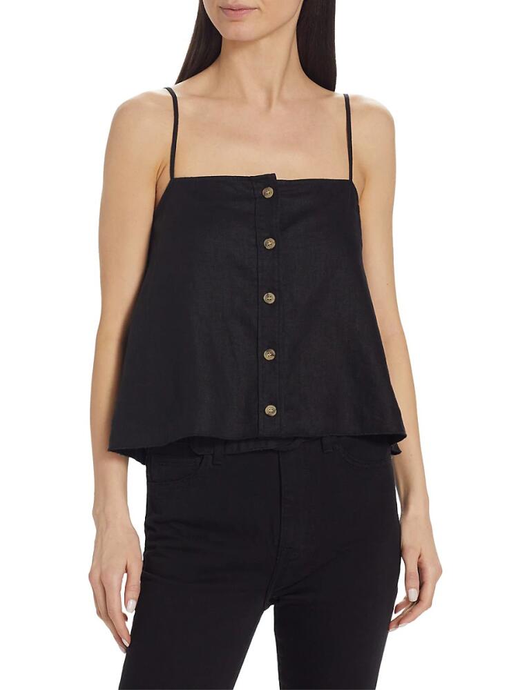 ATM Anthony Thomas Melillo Women's Linen A-line Top - Black Cover