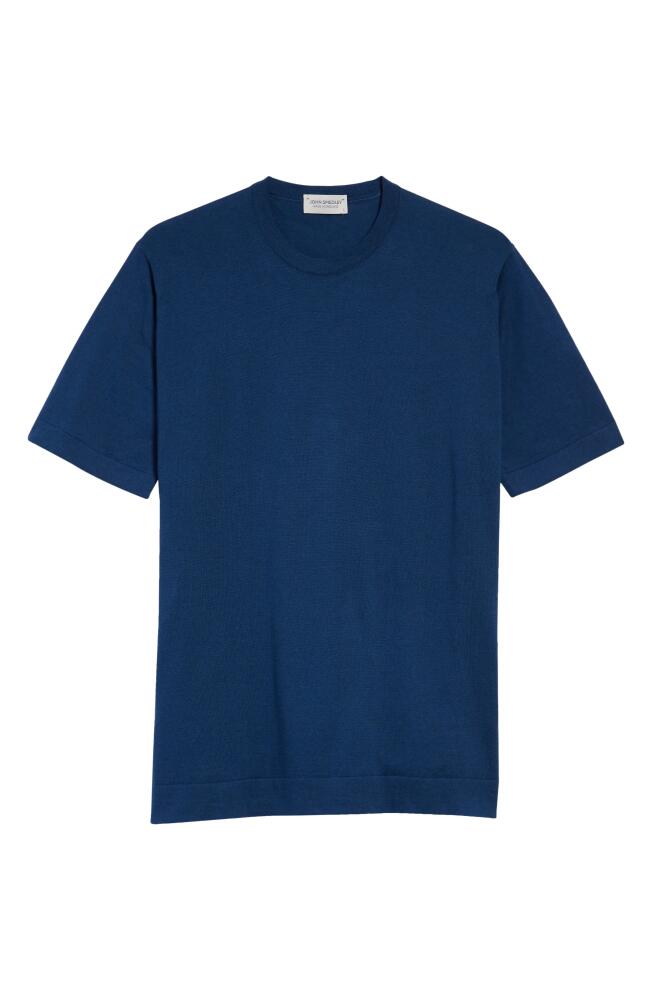 John Smedley Lorca Crewneck T-Shirt in Indigo Cover