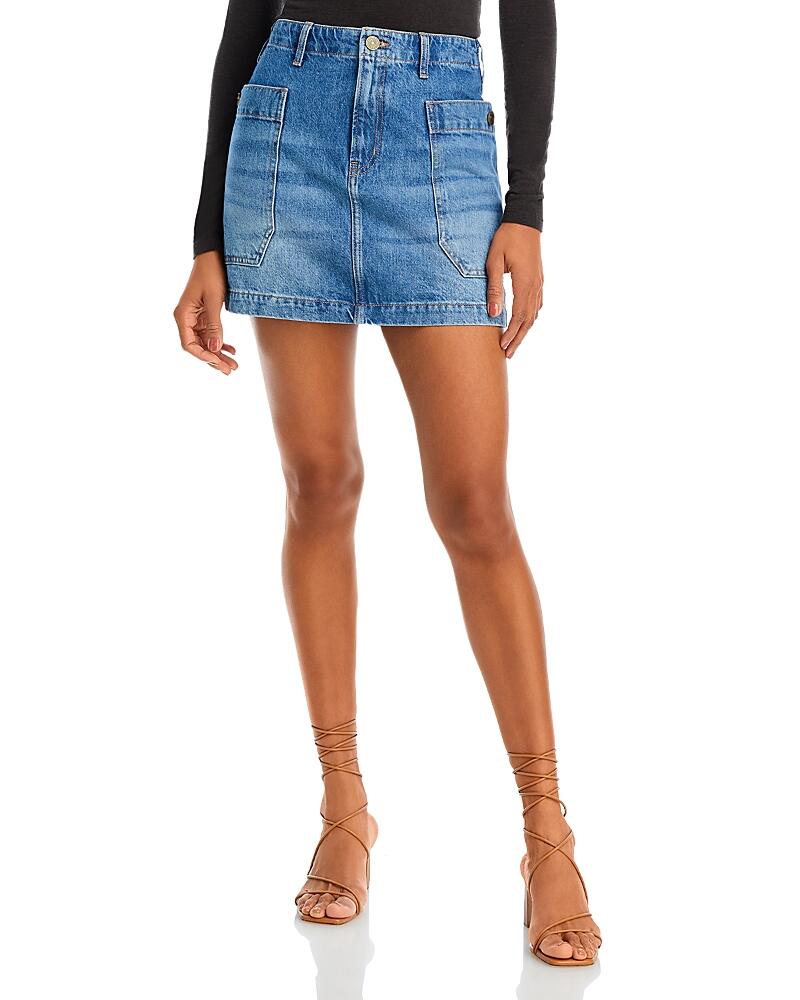 Frame Cargo Pocket Denim Mini Skirt Cover