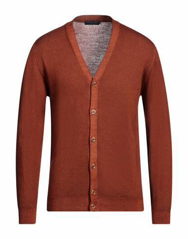 Daniele Fiesoli Man Cardigan Tan Merino Wool Cover