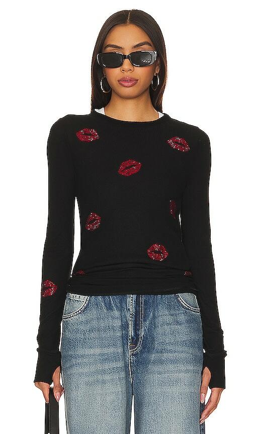 Lauren Moshi Mckinley Thermal Tee in Black Cover