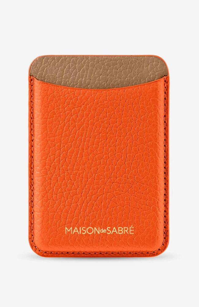 MAISON de SABRÉ Leather MagSafe Wallet in Manhattan Sandstone Cover