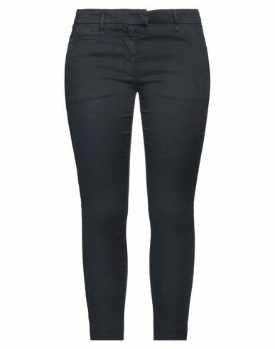 Dondup Woman Pants Midnight blue Linen, Cotton, Elastane Cover