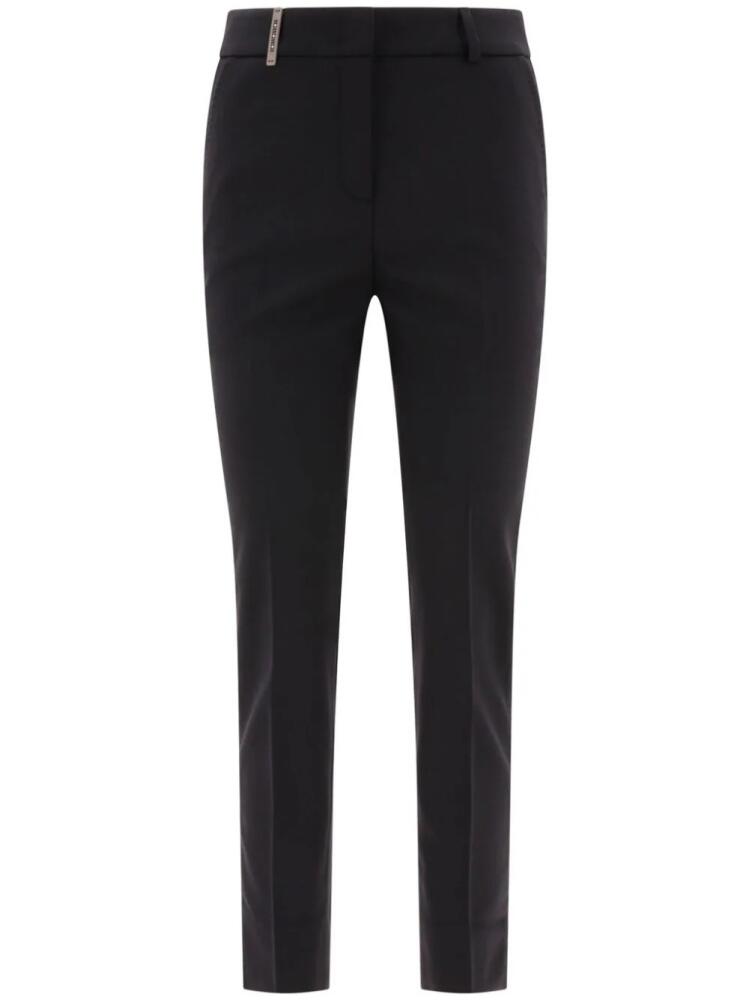 Peserico Straight Wool Trousers - Black Cover