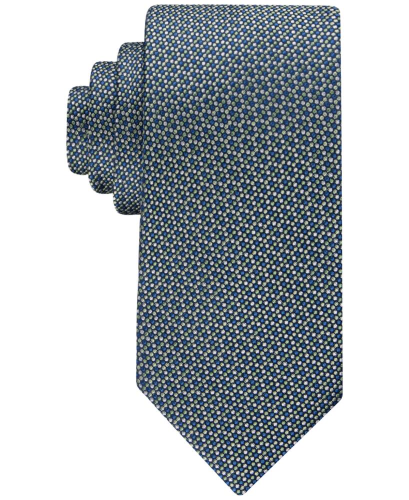 Tommy Hilfiger Men's Classic Floral Dot Tie - Navy/green Cover