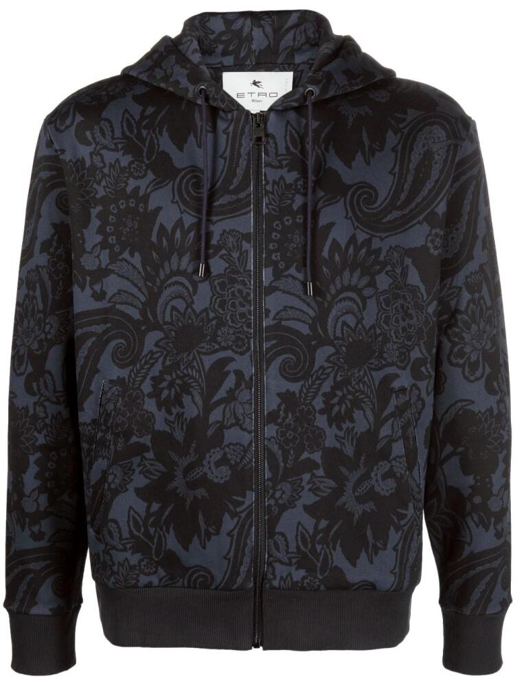 ETRO paisley-print zip-up hoodie - Blue Cover